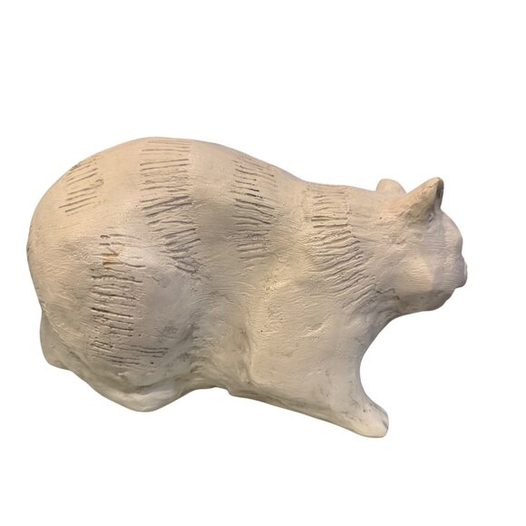 Vintage 1998 Resin Cat Figurine By RaShopman Inc. Handcrafted White - Picture 13 of 16